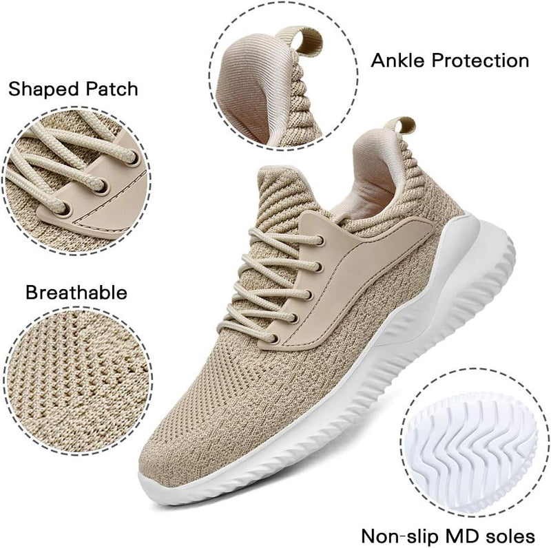 Womens Walking Shoes - Slip on Tennis Running Shoes Memory Foam Lightweight Work Sneakers for Indoor Outdoor Gym