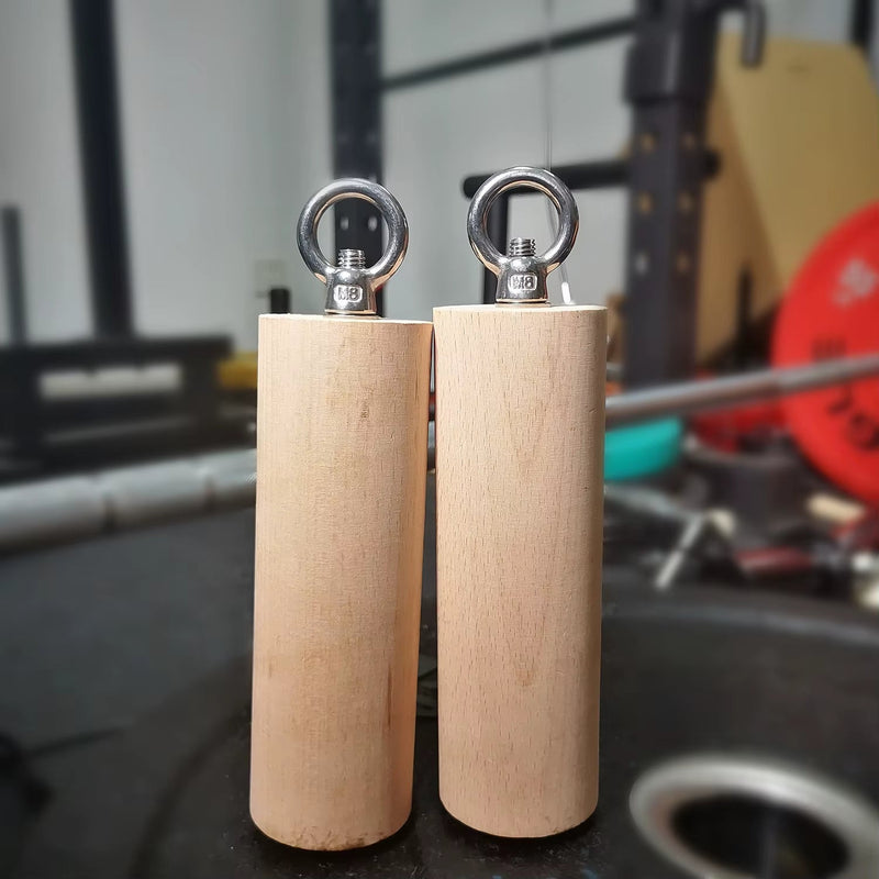 1 Pair Pull up Handle Wooden Grip Strengthener Exerciser Training Tools for Grip Strength Core Workout Rock Climbing Bouldering - elev8life