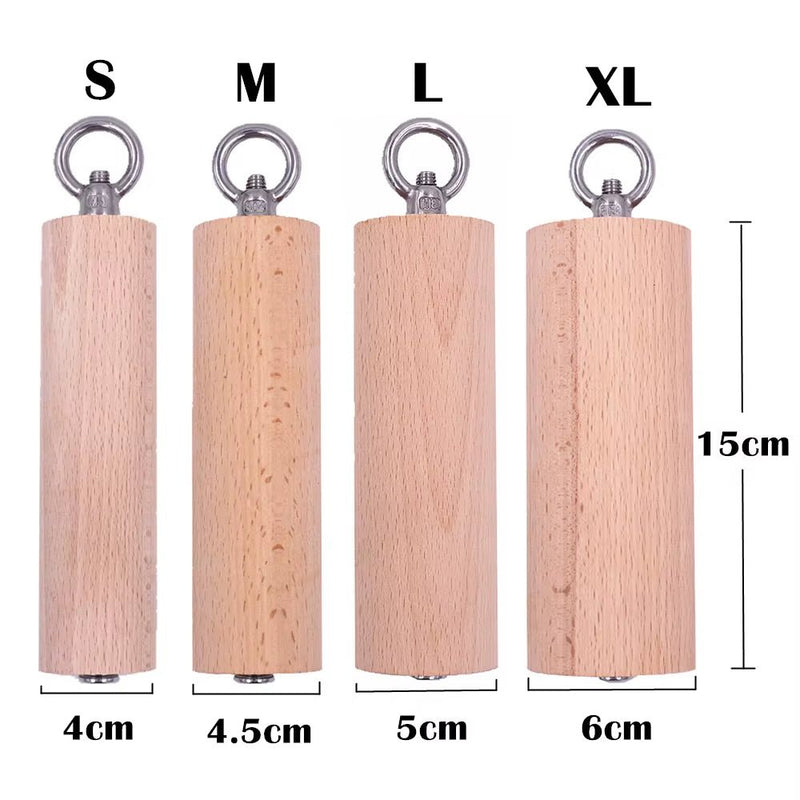1 Pair Pull up Handle Wooden Grip Strengthener Exerciser Training Tools for Grip Strength Core Workout Rock Climbing Bouldering - elev8life