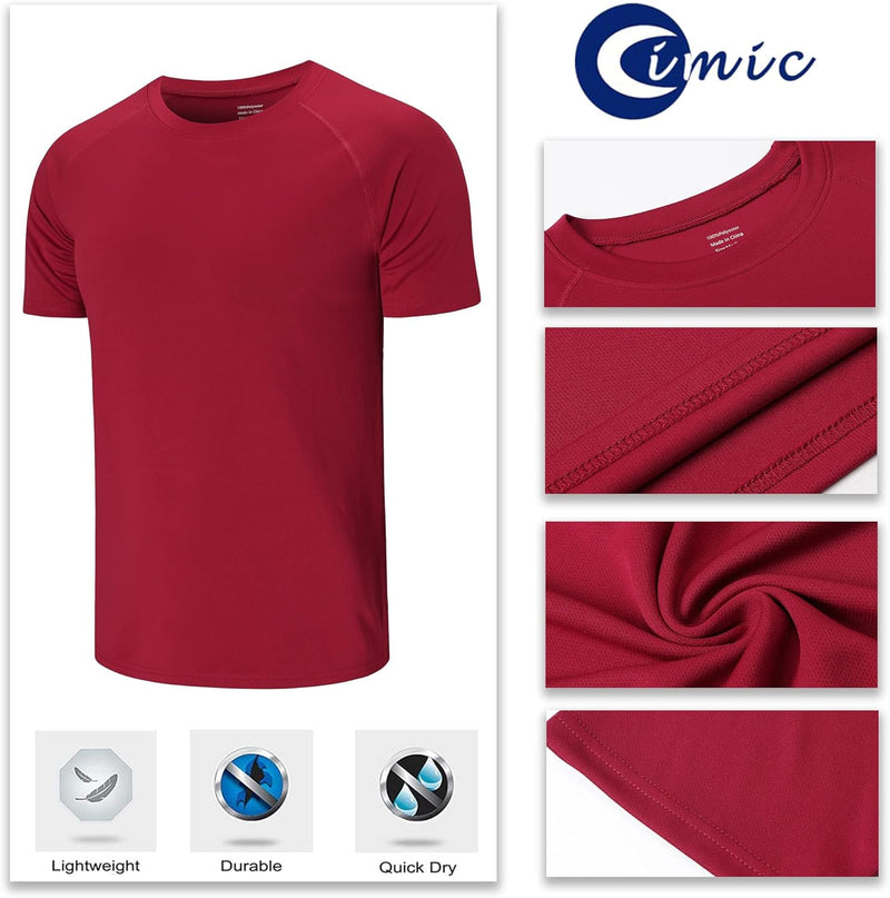 5/3 Pack Running Top Men Casual Shirts Workout Plain Gym Moisture Wicking Active Athletic Short Sleeve T-Shirts
