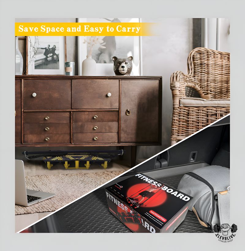 Portable Home Gym – Full Body Workout System with 18 Accessories (Yellow)