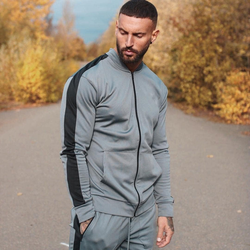 Men'S Tracksuit 2 Piece Full Zip Athletic Sweatsuits Casual Running Jogging Sport Suit Sets