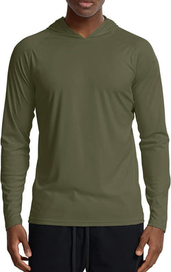 Men'S Lightweight Pullover Hoodie - Hooded Long Sleeve Workout Shirts