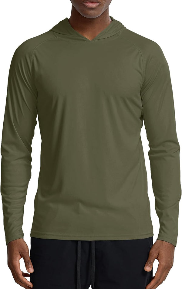 Men'S Lightweight Pullover Hoodie - Hooded Long Sleeve Workout Shirts