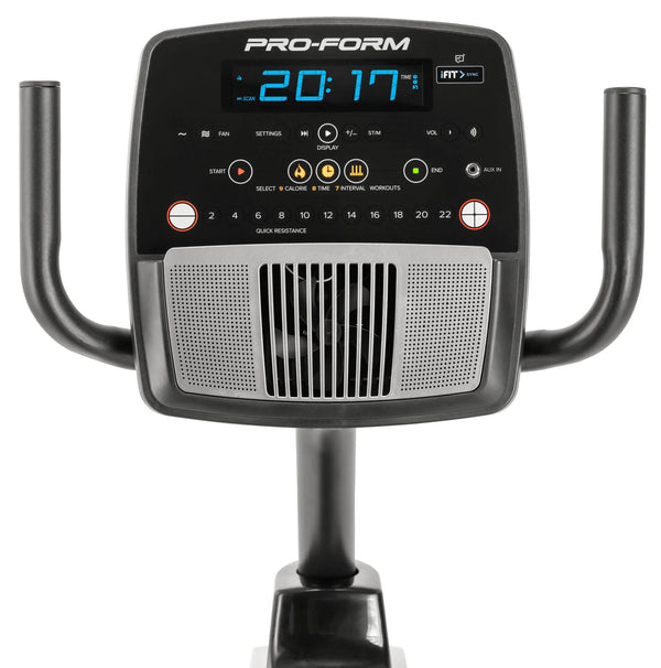 325 CSX; Recumbent Exercise Bike with 5” Display, Built - In Tablet Holder, and Fan - elev8life