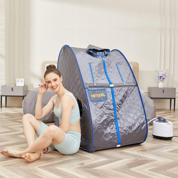 Home Portable Sauna, Personal Steam Sauna for Home SPA, 2.68L & 1000W Steam Generator, Remote Control & Chair Included, Lightweight Private Sauna for Recovery Wellness Relaxation