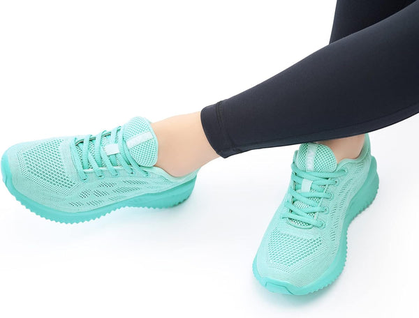 Running Shoes Womens Trendy Tennis Shoes Turquoise Walking Shoes Comfort Lightweight Athletic Sneakers for Gym Jogging Nurses Blue Size 8.5