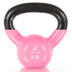 Vinyl Coated Cast Iron Kettlebells Color Coded 5 - 45 Lb
