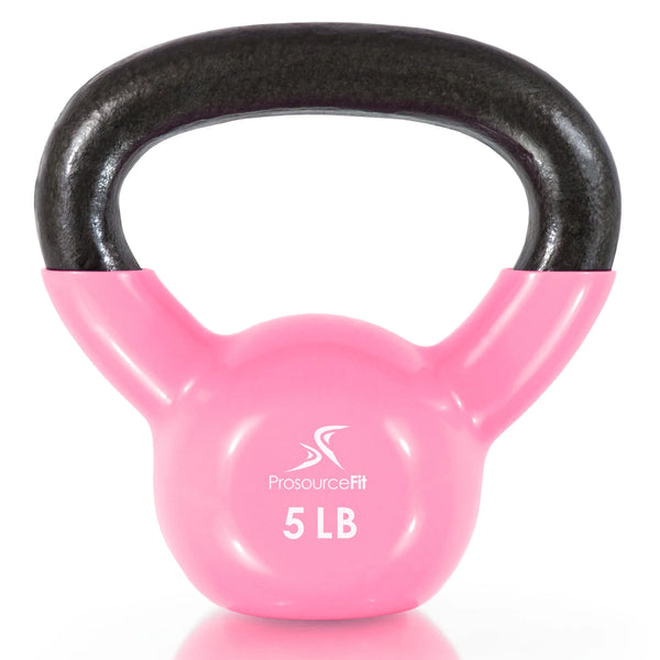 Vinyl Coated Cast Iron Kettlebells Color Coded 5 - 45 Lb