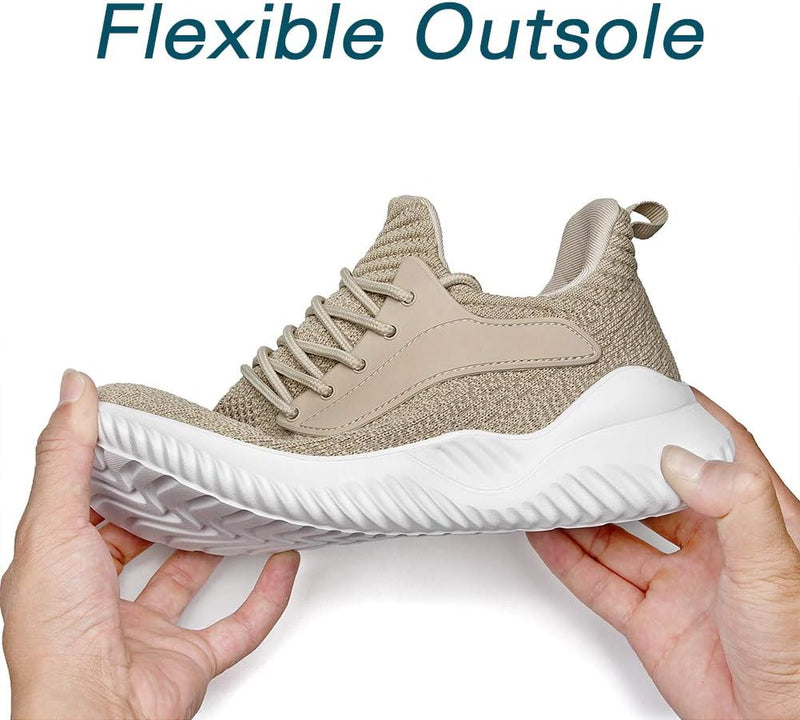 Womens Walking Shoes - Slip on Tennis Running Shoes Memory Foam Lightweight Work Sneakers for Indoor Outdoor Gym