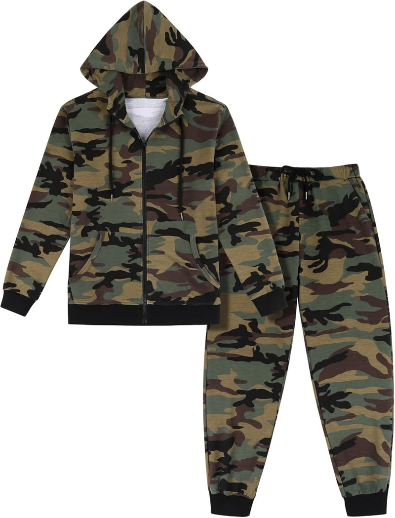 Sweatsuits for Men 2 Piece Tracksuit Sets Full Zip Hoodie Sweatpants for Men Casual Sports Jogging Suits S-4XL