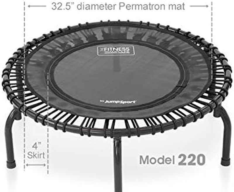 39" Essential Fitness Trampoline | Model 220, 230, 250 | Exercise Trampoline | 30 Low-Impact Bungees