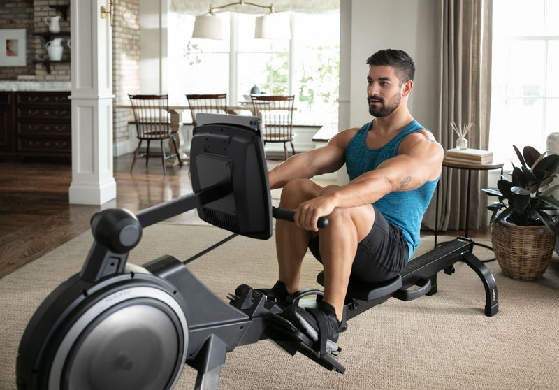 750R; Rower with 5” Display, Built - In Tablet Holder and Spacesaver Design - elev8life