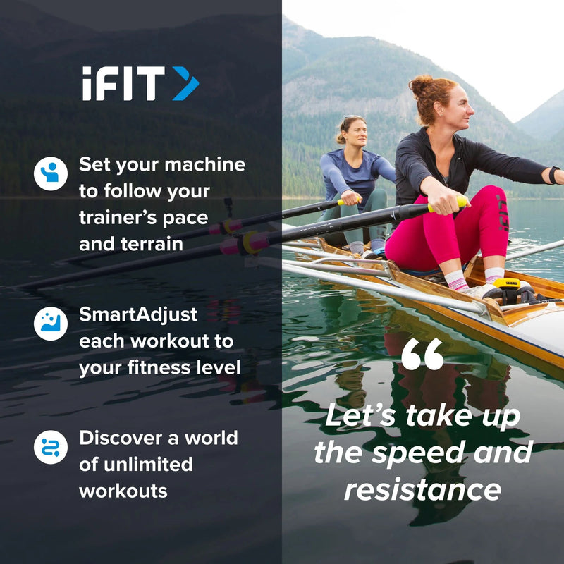 750R; Rower with 5” Display, Built - In Tablet Holder and Spacesaver Design - elev8life