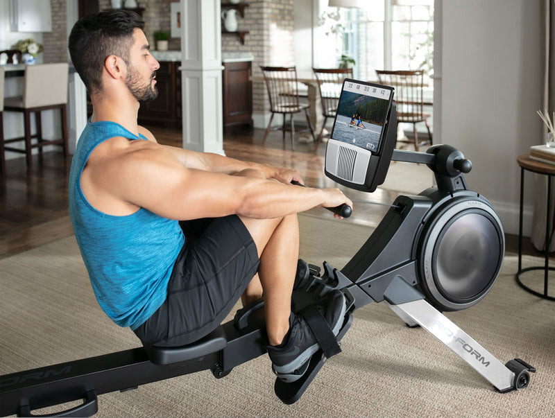 750R; Rower with 5” Display, Built - In Tablet Holder and Spacesaver Design - elev8life