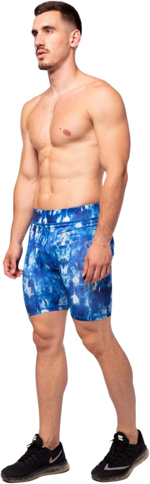Men'S Compression Shorts with Pockets (Blizzard, Large)