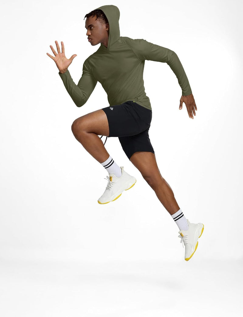 Men'S Lightweight Pullover Hoodie - Hooded Long Sleeve Workout Shirts