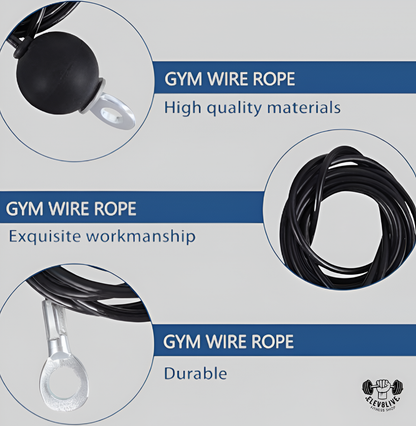 Fitness Replacement Cable – Heavy Duty Wire Rope for Home Gym Pulley Systems (1.4M)