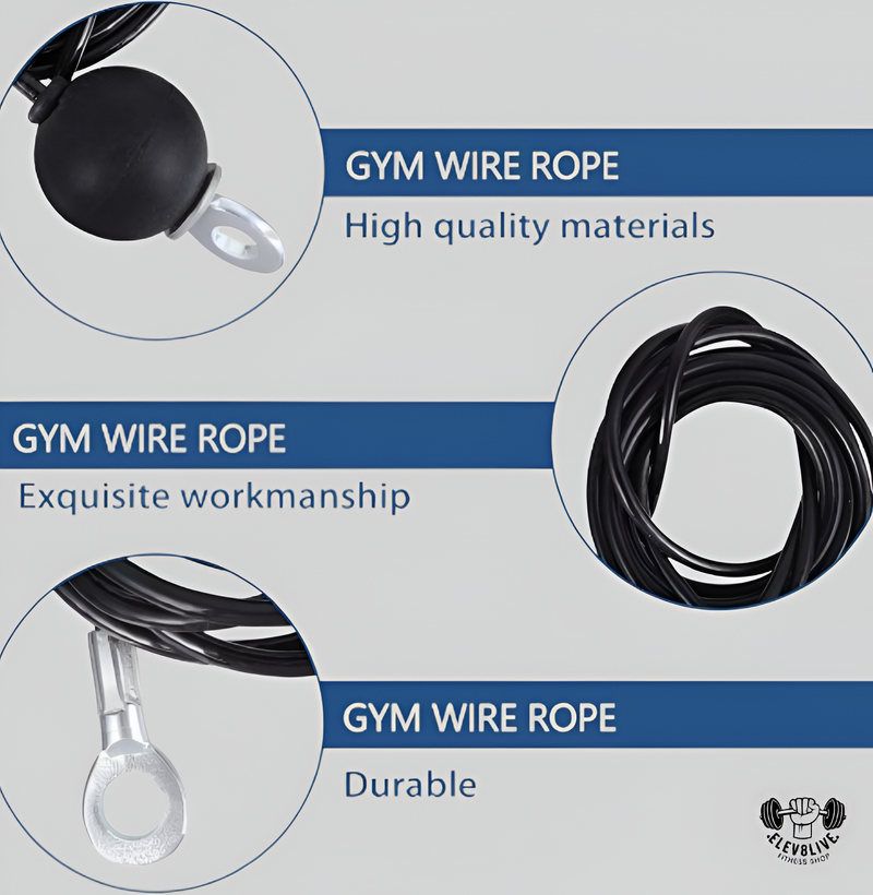 Fitness Replacement Cable – Heavy Duty Wire Rope for Home Gym Pulley Systems (1.4M)