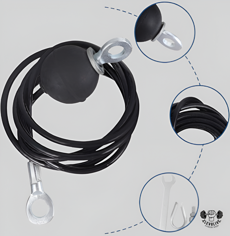 Fitness Replacement Cable – Heavy Duty Wire Rope for Home Gym Pulley Systems (1.4M)