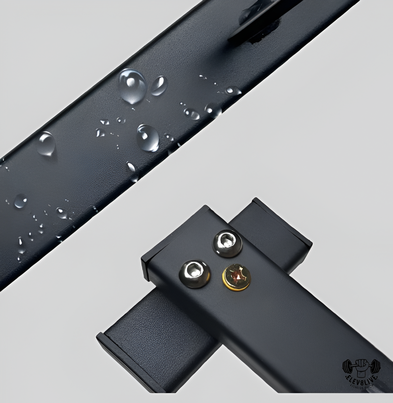 Wall Mounted Lat Pulldown Bar Organizer with Hooks – Home Gym Storage Rack