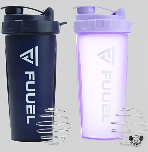 Double Shaker Bottle with Lanyard – 24oz Leak-Proof Protein Mixer Cup