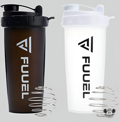 Double Shaker Bottle with Lanyard – 24oz Leak-Proof Protein Mixer Cup