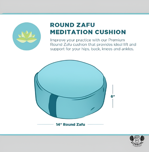 Zafu Meditation Cushion – Organic Cotton & Buckwheat, Handcrafted in USA