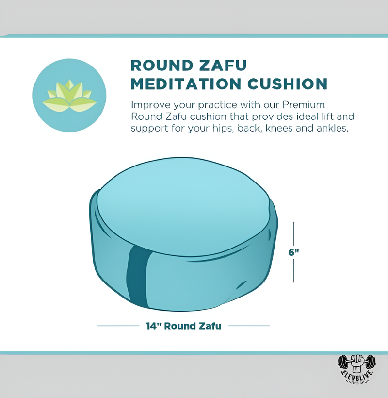 Zafu Meditation Cushion – Organic Cotton & Buckwheat, Handcrafted in USA