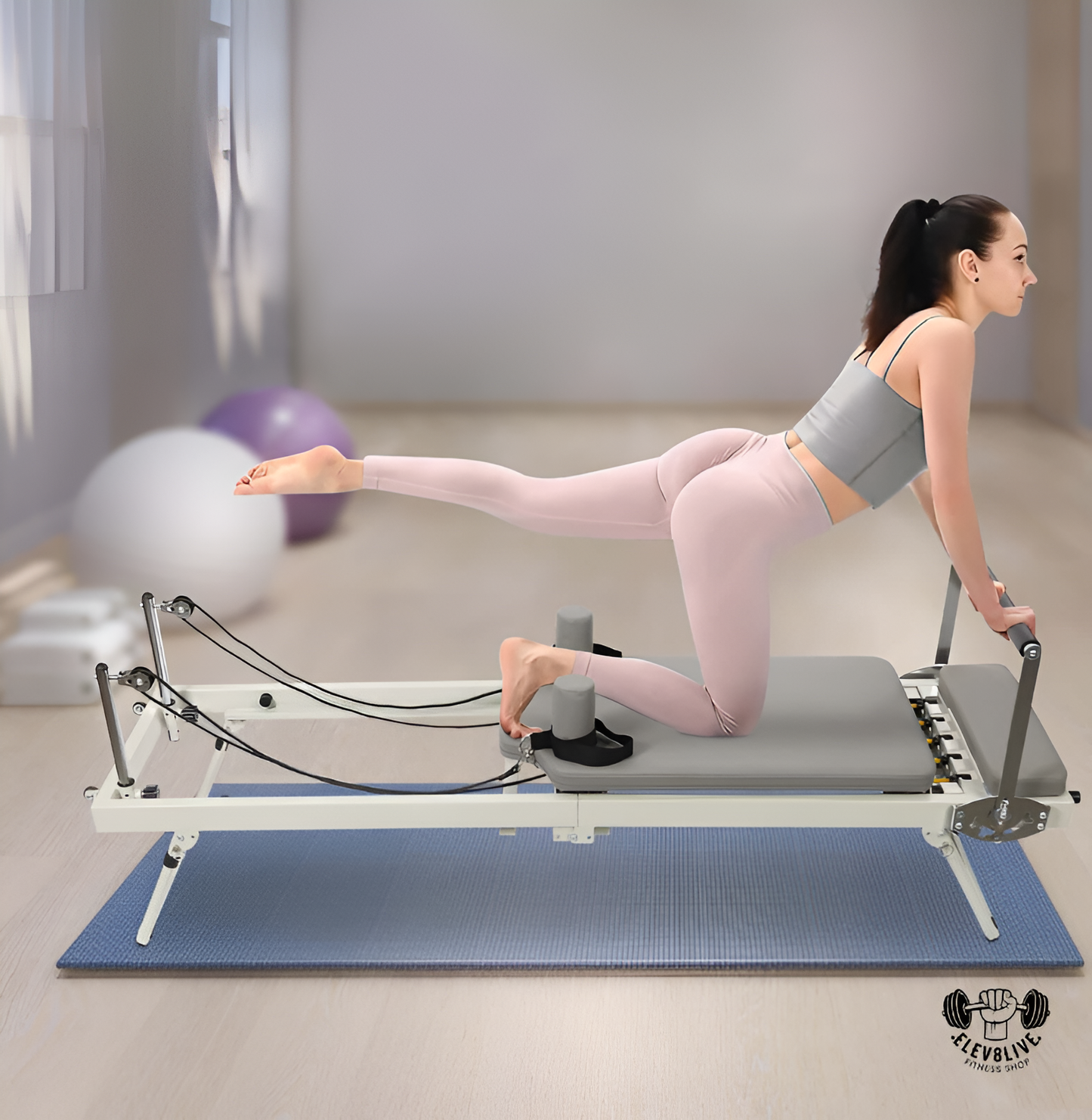 Foldable Pilates Reformer Machine – Home Pilates Equipment