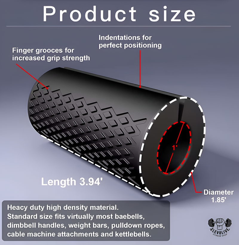 Portable Barbell & Dumbbell Booster Grips – Fitness Accessory