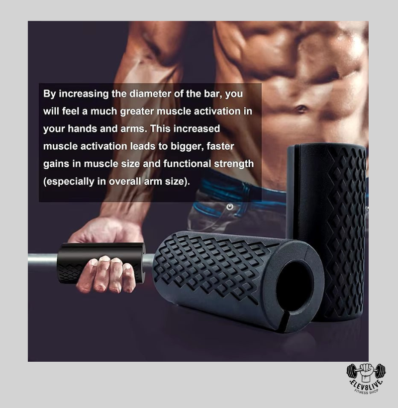 Portable Barbell & Dumbbell Booster Grips – Fitness Accessory