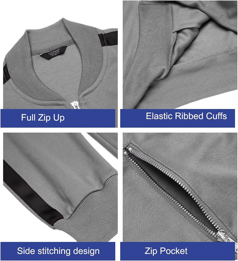 Men'S Tracksuit 2 Piece Full Zip Athletic Sweatsuits Casual Running Jogging Sport Suit Sets