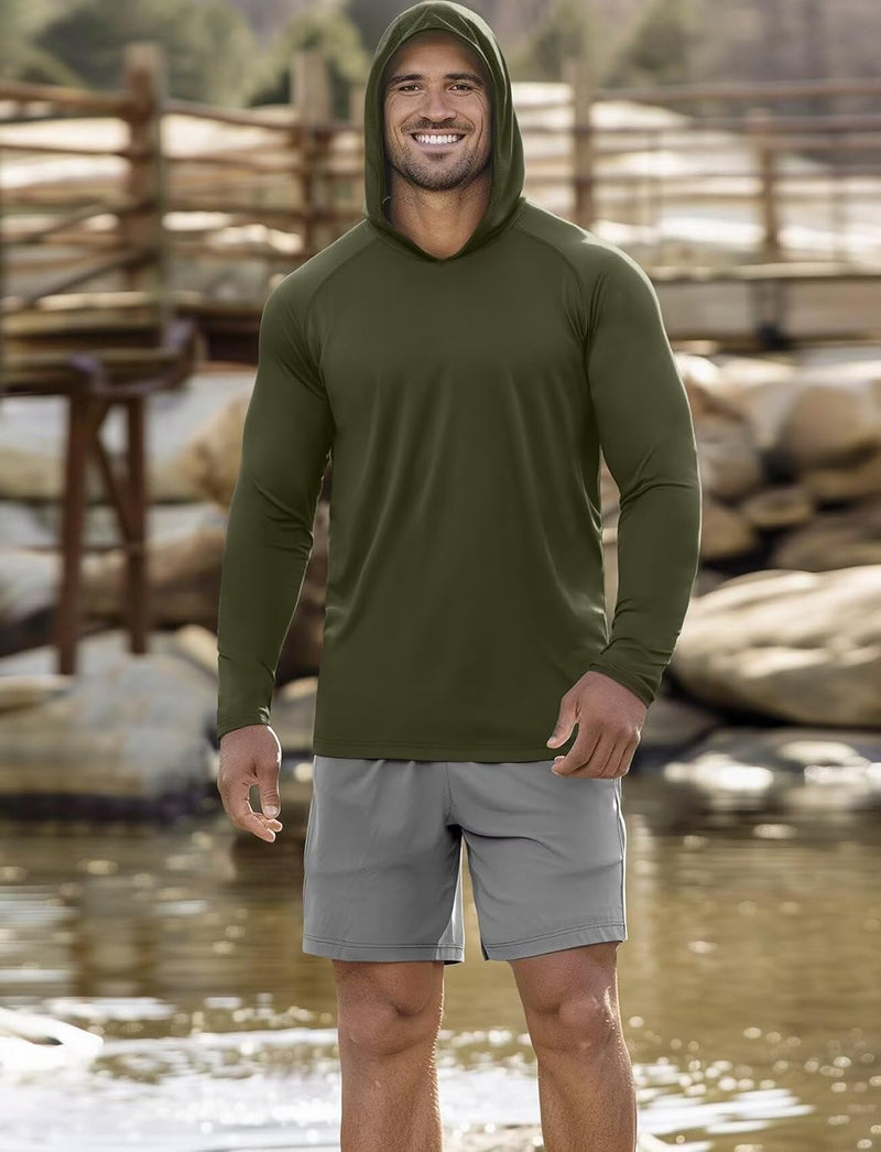Men'S Lightweight Pullover Hoodie - Hooded Long Sleeve Workout Shirts