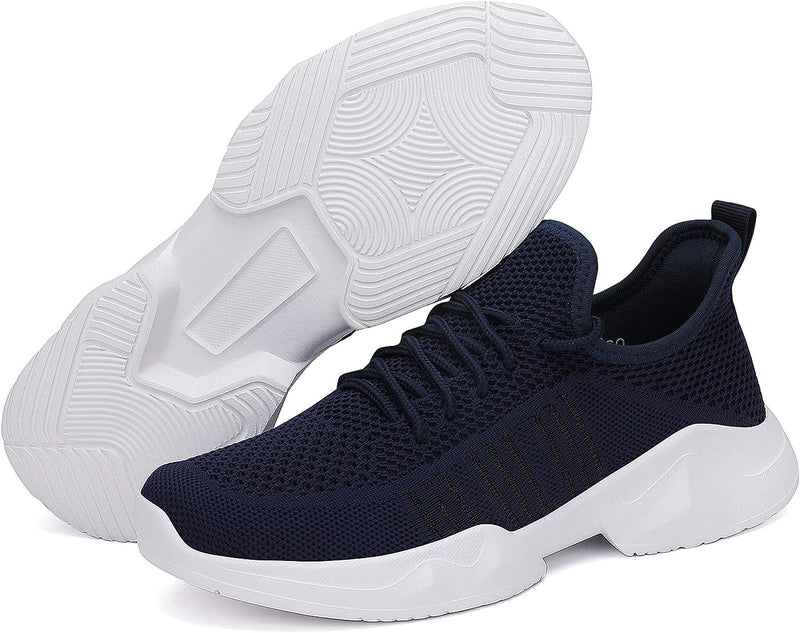 Womens Walking Sneakers Slip on Shoes Non Slip Work Tennis Sports Ladies Gym Footwear Blue Size 5