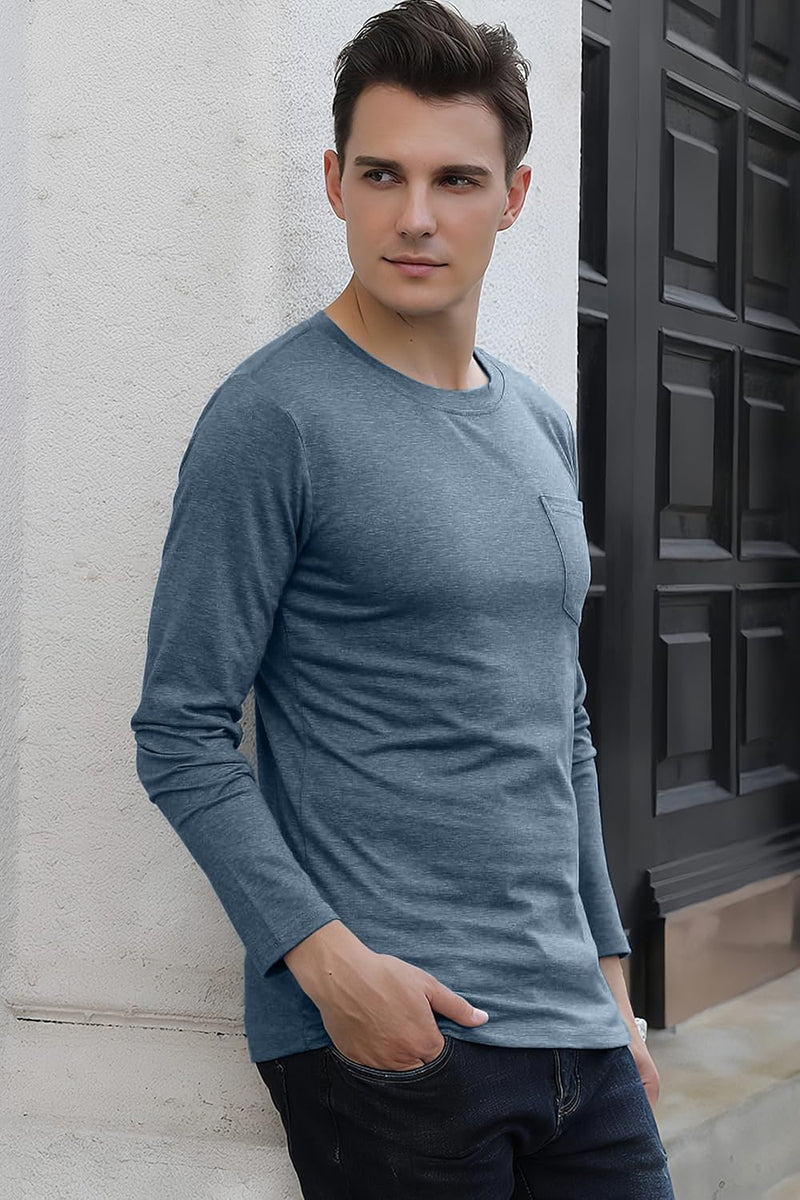 Men'S Fashion Casual Workwear Pocket Short Sleeve T-Shirt