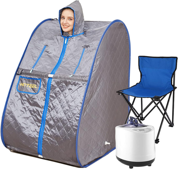 Home Portable Sauna, Personal Steam Sauna for Home SPA, 2.68L & 1000W Steam Generator, Remote Control & Chair Included, Lightweight Private Sauna for Recovery Wellness Relaxation
