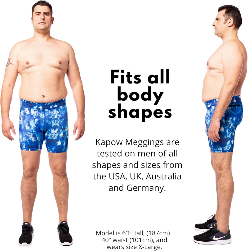 Men'S Compression Shorts with Pockets (Blizzard, Large)
