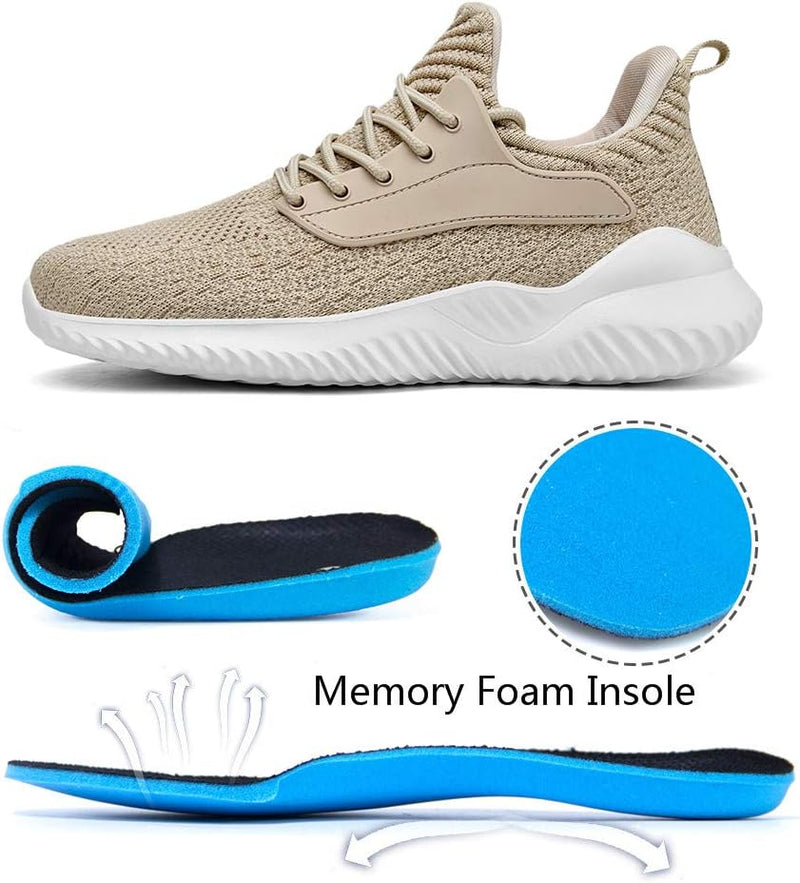 Womens Walking Shoes - Slip on Tennis Running Shoes Memory Foam Lightweight Work Sneakers for Indoor Outdoor Gym