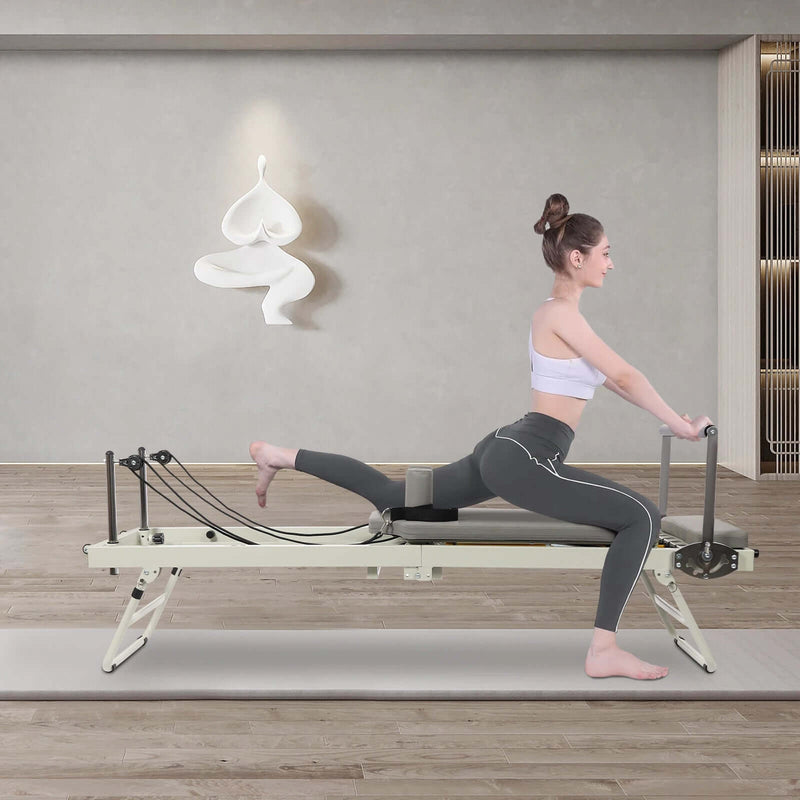 Foldable Pilates Reformer Machine – Home Pilates Equipment - elev8life