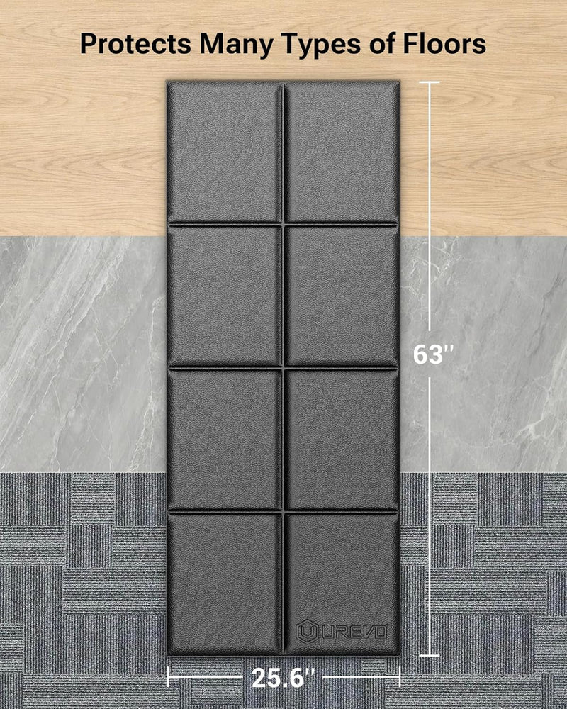 Foldable Treadmill Mat, Exercise Bike Mats for Home Gym Workout, Waterproof Non - Slip Exercise Equipment Mat Floor Protector for Indoor Cycles, Rowing Machine, Elliptical - elev8life