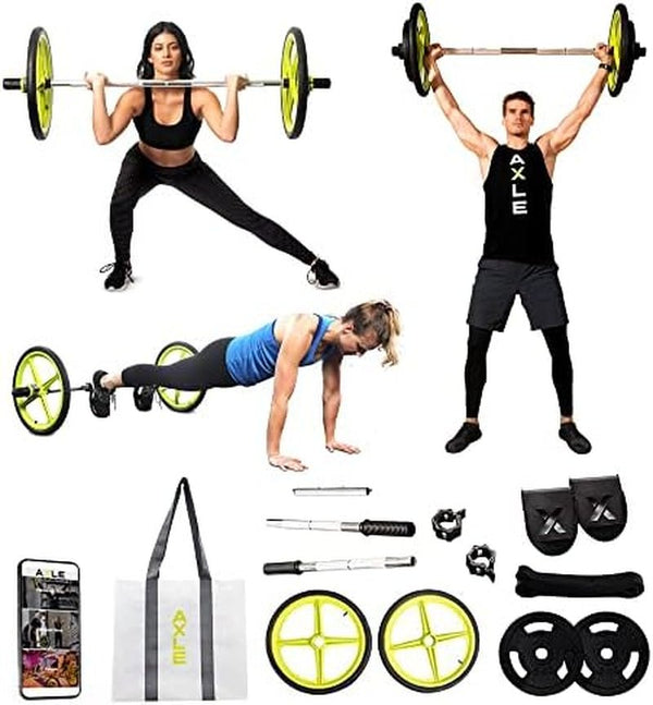 Home Gym Workout Barbells - Barbell Weight Set for Strength Training, Collapsible Equipment for Indoor & Outdoor Workouts for Men, Women, and Youth - elev8life