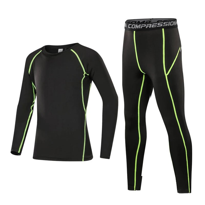 Kids’ Compression Sportswear Set – Boys’ Fitness Tracksuit for Running & Basketball - elev8life
