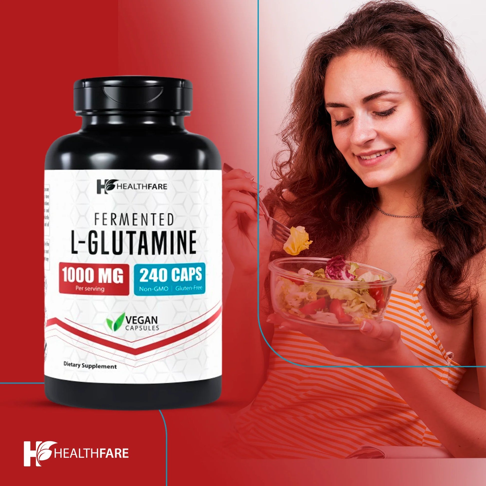 L - Glutamine 1000mg – Gut & Muscle Health, 240 Caps - elev8life