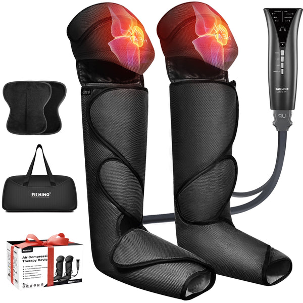 Leg and Foot Massager for Circulation with Knee Heat, Handheld Controller with Multiple Massage, - elev8life