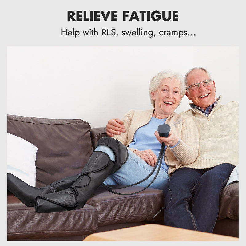 Leg and Foot Massager for Circulation with Knee Heat, Handheld Controller with Multiple Massage, - elev8life