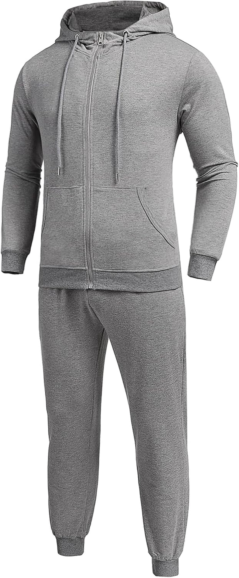 Men’s 2 Piece Sweatsuit – Full Zip Hoodie & Sweatpants Tracksuit (S–4XL) - elev8life