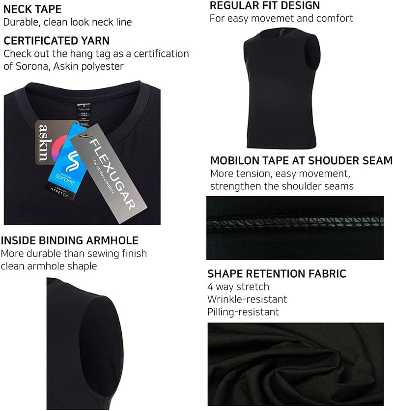 Men'S Premium Tank Top - Muscle Tank Gym Shirt Beach Tank Soft Cool Wicking Quick Dry UPF 50+ - elev8life