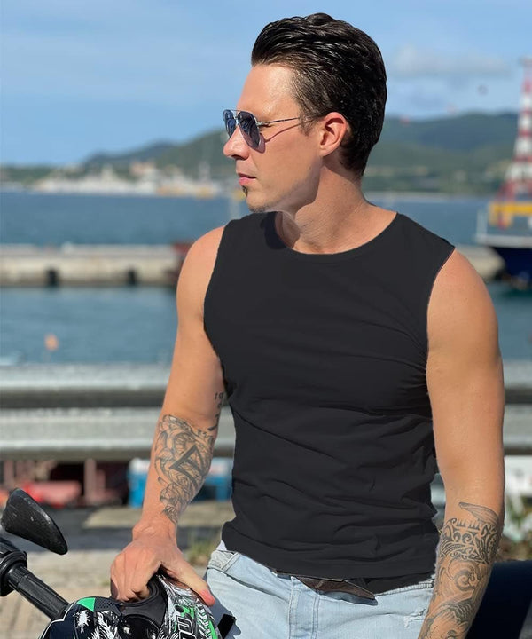 Men'S Premium Tank Top - Muscle Tank Gym Shirt Beach Tank Soft Cool Wicking Quick Dry UPF 50+ - elev8life