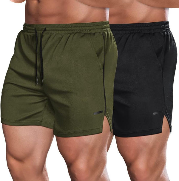 Men’s Quick Dry Workout Shorts – 2 - Pack Athletic Fit - elev8life
